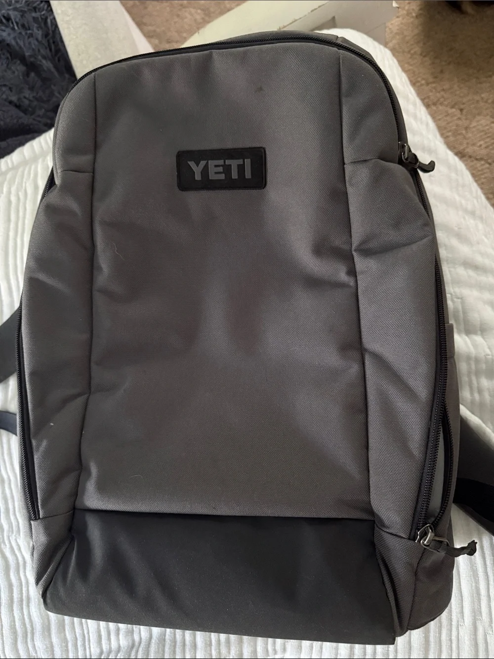 Yeti Men's Gray and Black Backpack - Streamlined Daily Pack